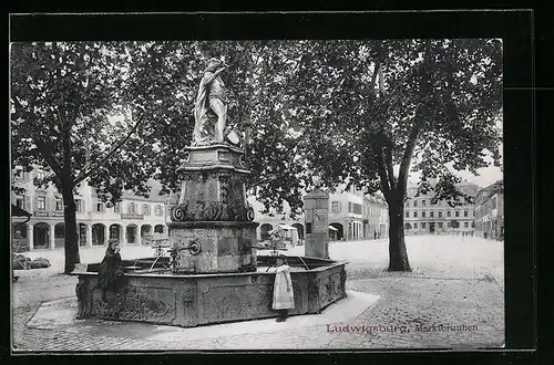 AK Ludwigsburg, Kinder am Marktbrunnen