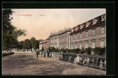 AK Ludwigsburg, am Schloss