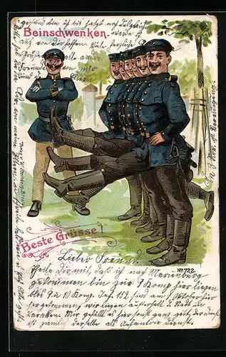 AK Soldaten beim Exerzieren