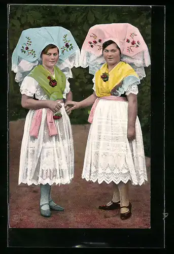AK Junge Frauen in Spreewälder Tracht