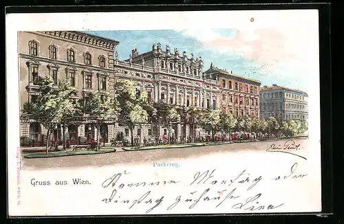 Künstler-AK Erwin Pendl: Wien, Parkring