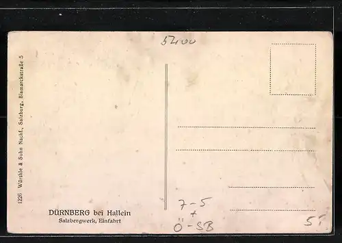 AK Hallein, Salzbergwerk, Einfahrt, Dürnberg