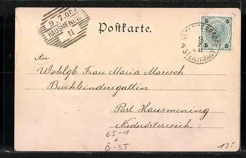 AK Gstatterboden, Bahnhof mit Tamischbachthurm