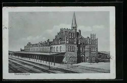 AK Skalmierzyce, Partie vom Bahnhof