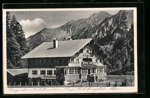 AK Hindelang /Allgäu, Berggasthof Giebelhaus