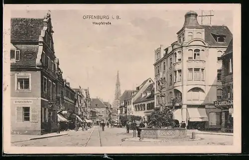 AK Offenburg i. B., Partie der Hauptstrasse