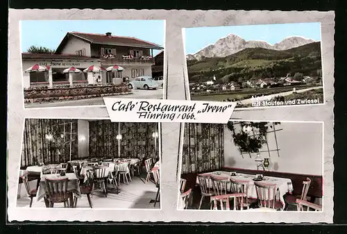 AK Ainring /Obb., Café Restaurant Irene, VW Käfer