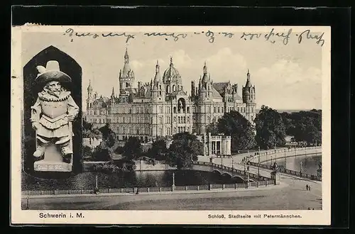 AK Schwerin i. M., Schloss und Petermännchen
