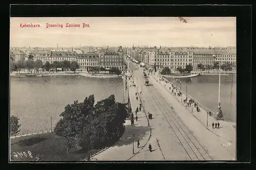 AK Kobenhavn, Dronning Louises Bro, Strassenbahn