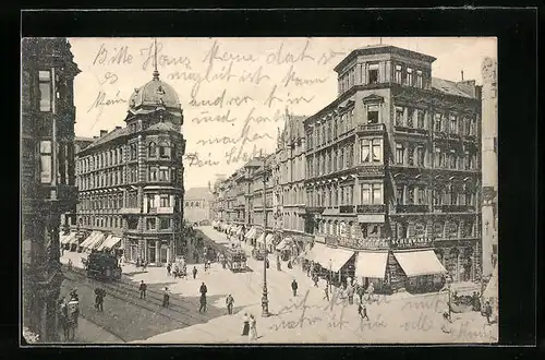 AK Hannover, Nordmannstrasse mit Strassenbahn