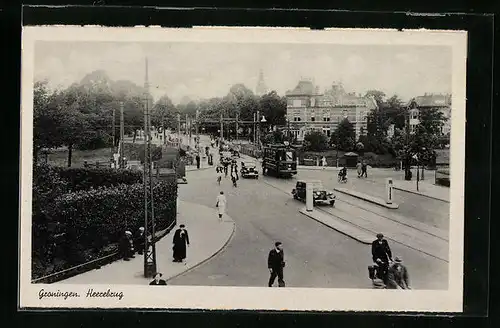 AK Groningen, Heerebrug, Strassenbahn