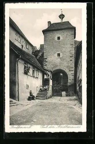 AK Lauffen a. N., Teil der Stadtmauer