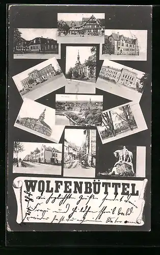 AK Wolfenbüttel, Ortsansicht aus der Vogelschau