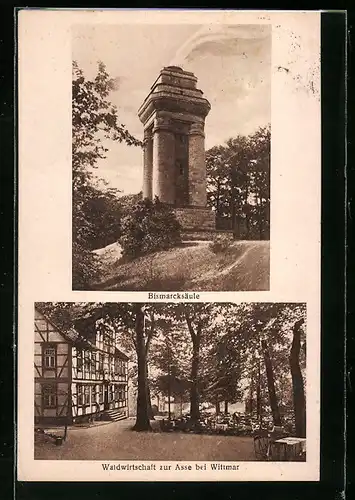 AK Wittmar, Waldwirtschaft zur Asse, Bismarcksäule