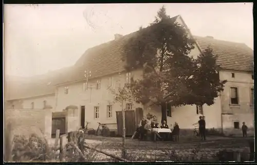 Fotografie Brück & Sohn Meissen, Ansicht Labrun, Partie am Gasthof zur Linde