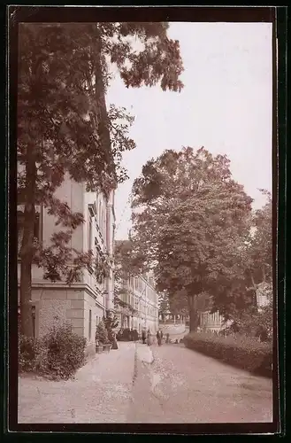 Fotografie Brück & Sohn Meissen, Ansicht Warmbad-Wolkenstein, Strassenpartie am Kurhaus, Spiegelverkehrt