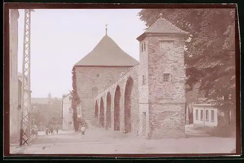 Fotografie Brück & Sohn Meissen, Ansicht Marienberg i. Sa., Partie am Zschopauer Tor, Spiegelverkehrt