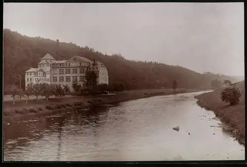 Fotografie Brück & Sohn Meissen, Ansicht Braunsdorf, Partie im Zschopautal mit Weberei Braunsdorf