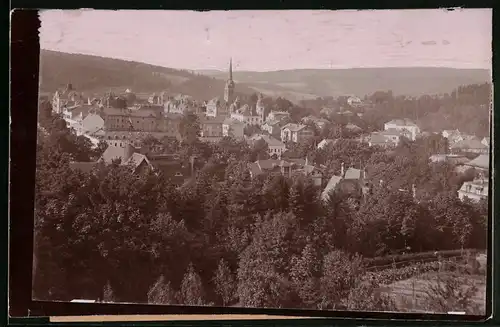 Fotografie Brück & Sohn Meissen, Ansicht Bad Elster, Blick nach der Stadt, Spiegelverkehrt