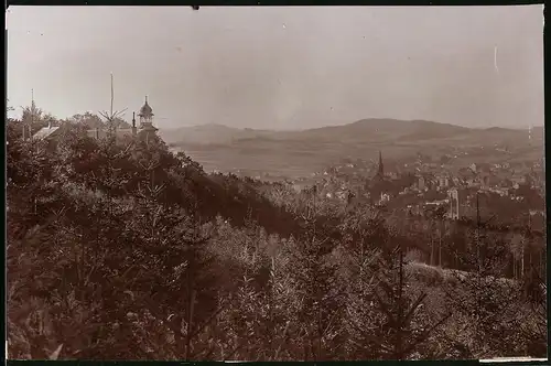 Fotografie Brück & Sohn Meissen, Ansicht Löbau i. Sa., Blick auf Löbau über den Honigbrunnen