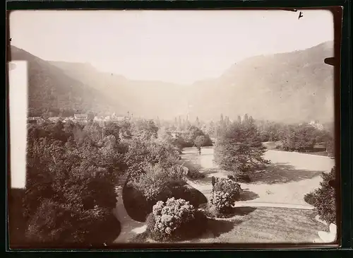 Fotografie Brück & Sohn Meissen, Ansicht Thale i. Harz, Blick auf den Eingang ins Bodetal