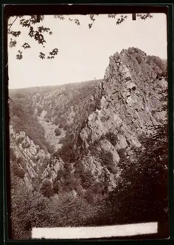 Fotografie Brück & Sohn Meissen, Ansicht Thale, Blick auf die Schurre und Rosstrappe