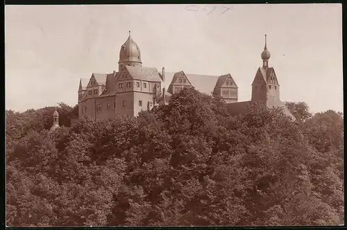 Fotografie Brück & Sohn Meissen, Ansicht Rochsburg / Mulde, Blick auf das Schloss Rochsburg