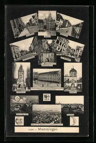 AK Memmingen, Das Einlass-Tor, Rathaus, Salzstrasse