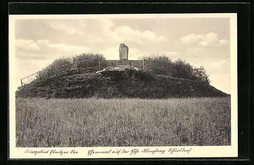 AK Schürsdorf, Ehrenmal auf der Höhe Klingberg