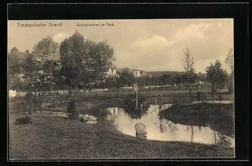 AK Timmendorfer Strand, Springbrunnen im Park