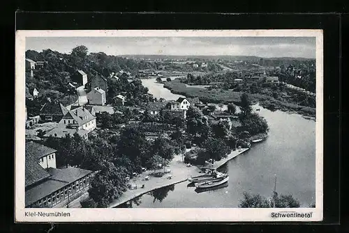 AK Kiel-Neumühlen, Fliegeraufnahme vom Schwentinetal