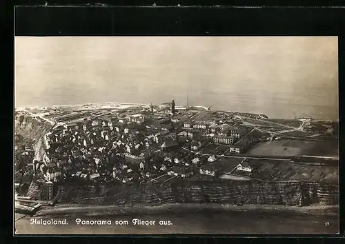 AK Helgoland, Fliegeraufnahme vom Panorama