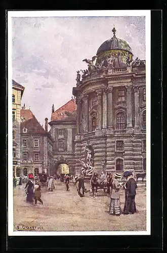 Künstler-AK Ernst Graner: Wien, Burg, Michaelerplatz