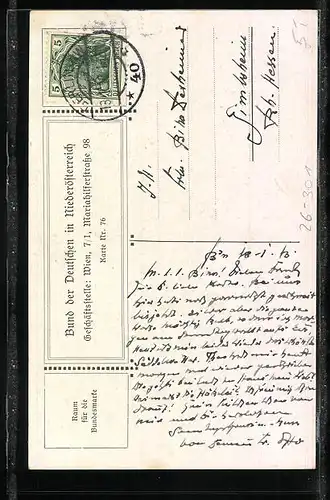 Künstler-AK Rud. Dutz: Und lustig die Schneeflocken trieben, ...