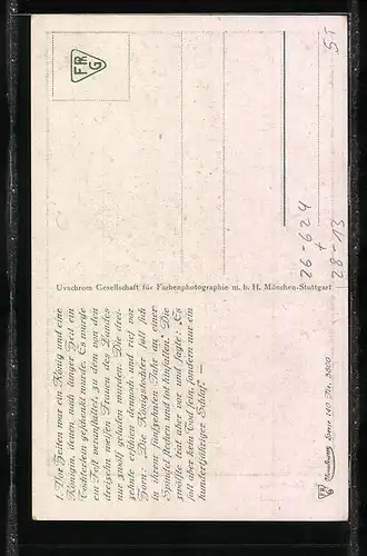 Künstler-AK Otto Kubel: Brüder Grimm, Dornröschen, Vor Zeiten war ein König und eine Königin..., Märchen