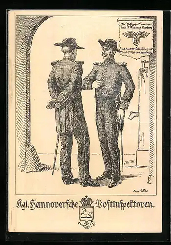 AK Hannover, Briefmarken-Ausstellung 1938, Kgl. Hannoversche Postinspektoren, Ganzsache