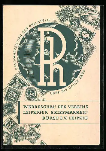 AK Leipzig, Briefmarken-Werbeschau des Vereins Leipziger Briefmarken-Börse 1933, Ganzsache