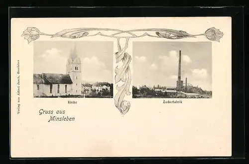 AK Minsleben, Kirche und Zuckerfabrik