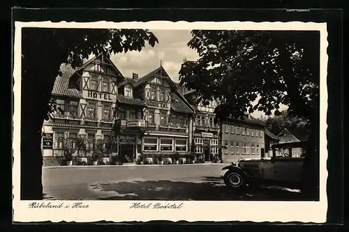 AK Rübeland /Harz, Vorderansicht vom Hotel Bodetal