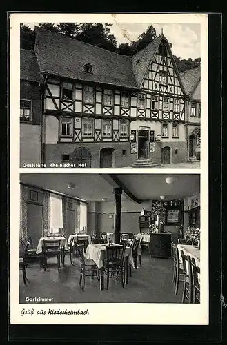 AK Niederheimbach, Gaststätte Rheinischer Hof, Gastzimmer