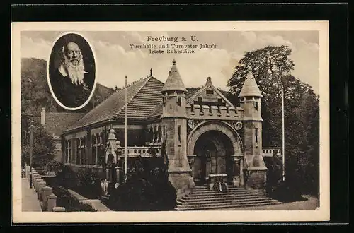 AK Freyburg a. U., Turnhalle und Turnvater Jahn`s letzte Ruhestätte