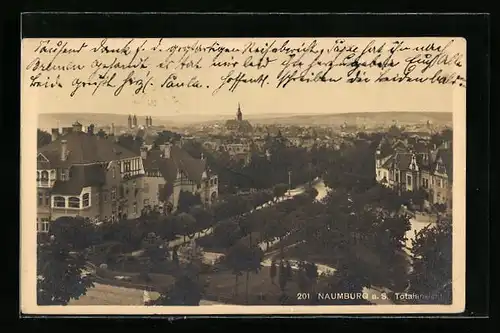 AK Naumburg a. S., Ortsansicht aus der Vogelschau