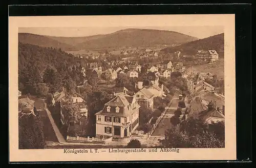 AK Königstein i. T., Limburgerstrasse und Altkönig