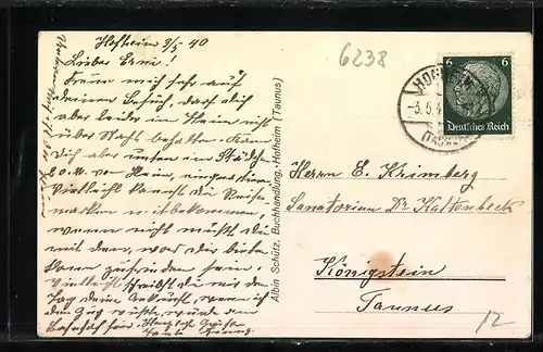 AK Hofheim /Taunus, Ortsansicht aus der Vogelschau