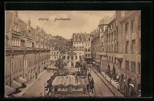 AK Leipzig, Partie vom Naschmarkt