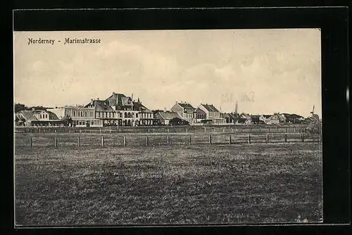 AK Norderney, Villen in der Marienstrasse