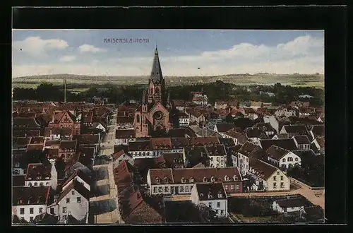 AK Kaiserslautern, Ortsansicht aus der Vogelschau