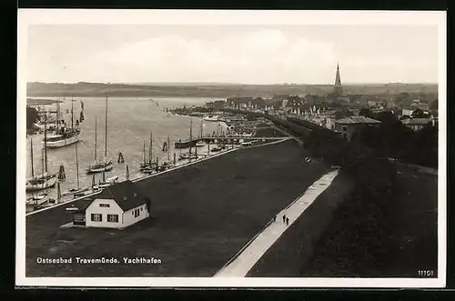 AK Travemünde, Yachthafen aus der Vogelschau