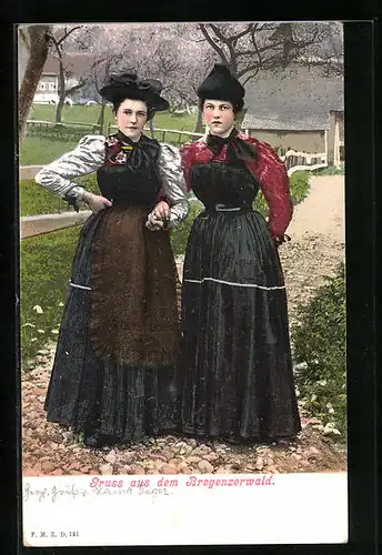 AK Frauen in Tracht aus dem Bregenzerwald