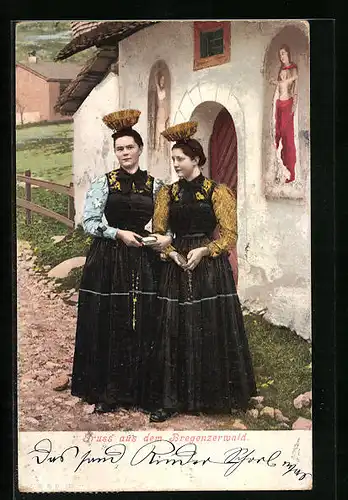 AK Frauen in Tracht aus dem Bregenzerwald